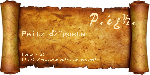 Peitz Ágosta névjegykártya